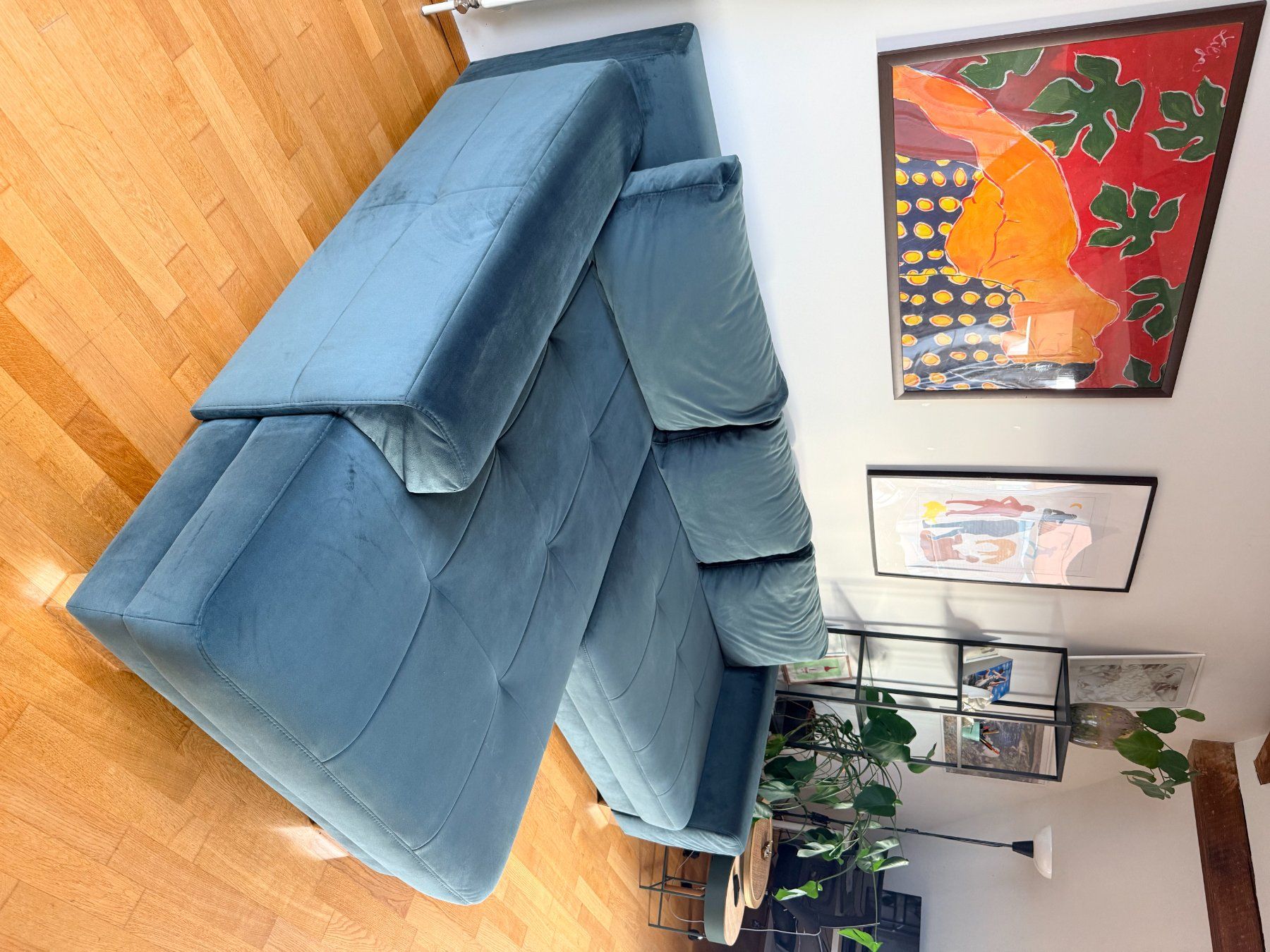 Divani: Boxspring Ecksofa, petrolblau, mit Bettfunktion & Stauraum – Usato da Basel venduto da har_7zgf 3