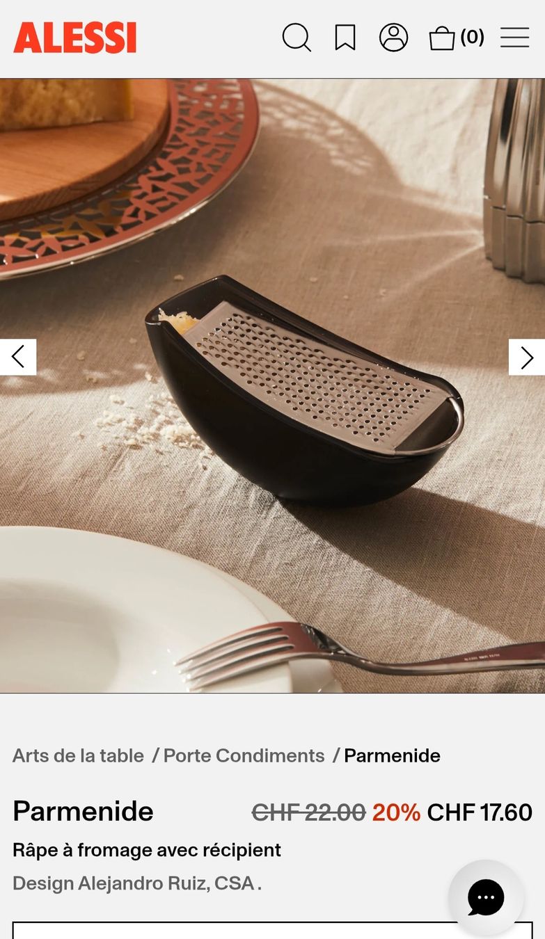 Alessi Elettrodomestici da cucina: Râpe à fromage ALESSI noir – Nuovo e nell'imballaggio originale da Attalens venduto da mar_rq8k 2