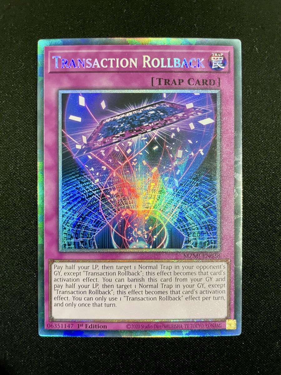 Yugioh Carte collezionabili: Yu-Gi-Oh! Transaction Rollback Collector Rare – Nuovo (secondo la descrizione) da Zürich venduto da MatCollection