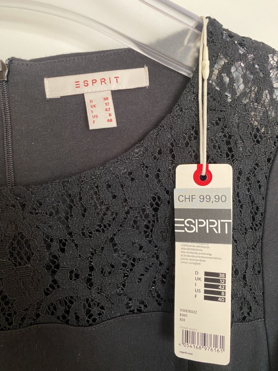 Esprit Kleider: Esprit Kleid mit Spitze schwarz Gr. 38 NEU s – Neu und originalverpackt aus Muensingen von drleevsy 1