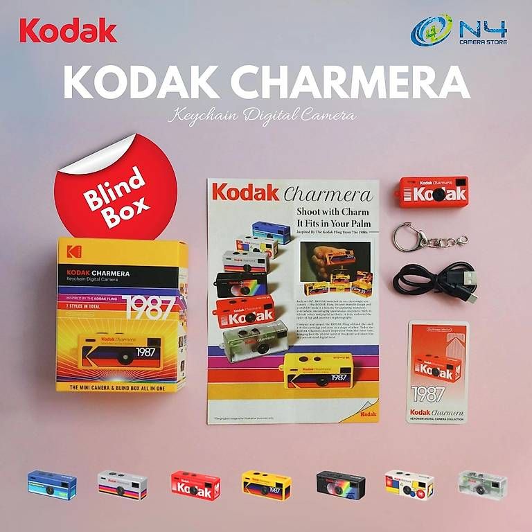 Fotocamera: KODAK Charmera 1987 Keychain Retro Digitalkamera: Black – Usato da Basel venduto da jenny.jenny 2