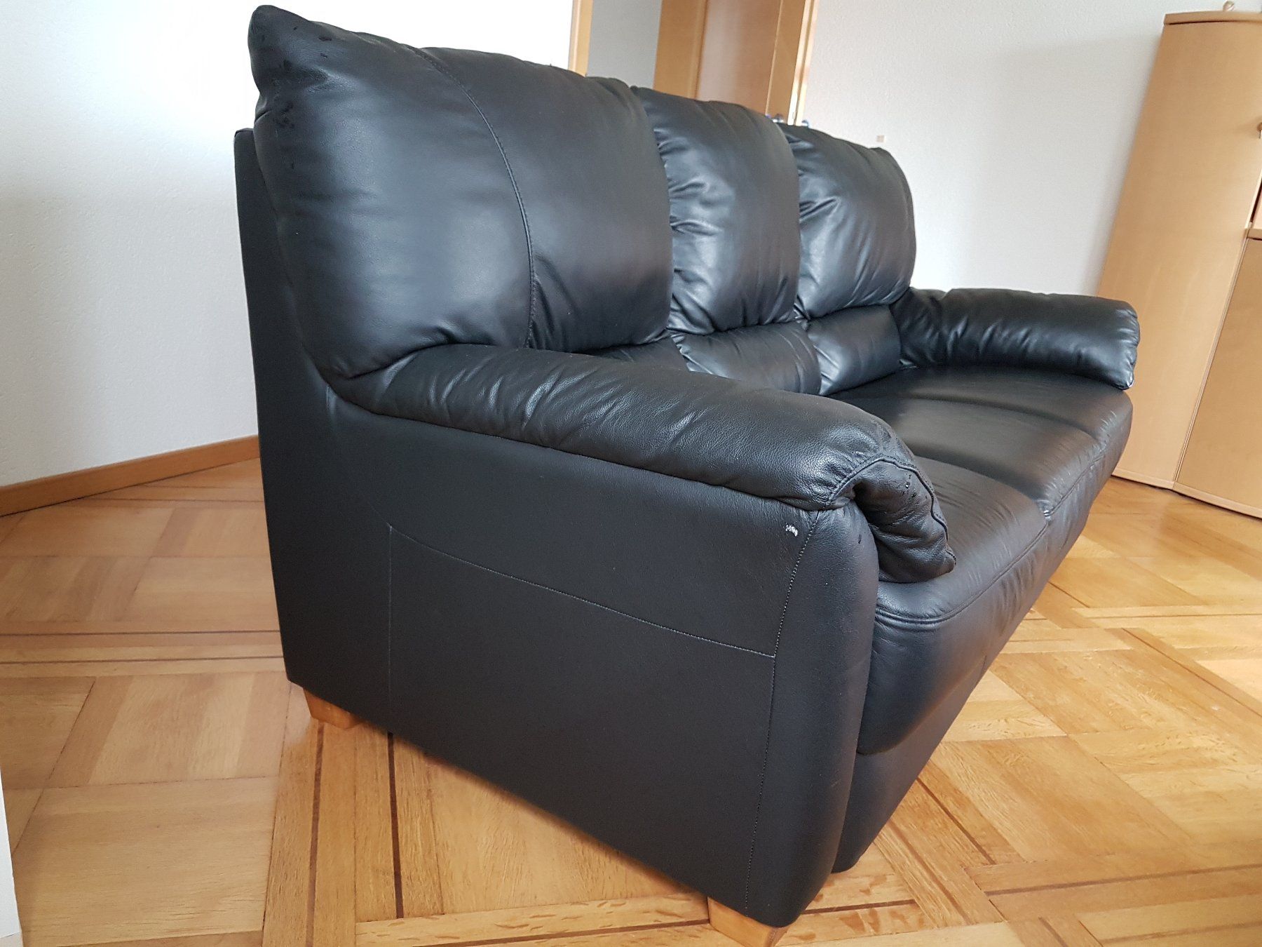 Divani: 3-er Ledersofa / Sofa schwarz – Usato da Villnachern venduto da OnkelTom007 2