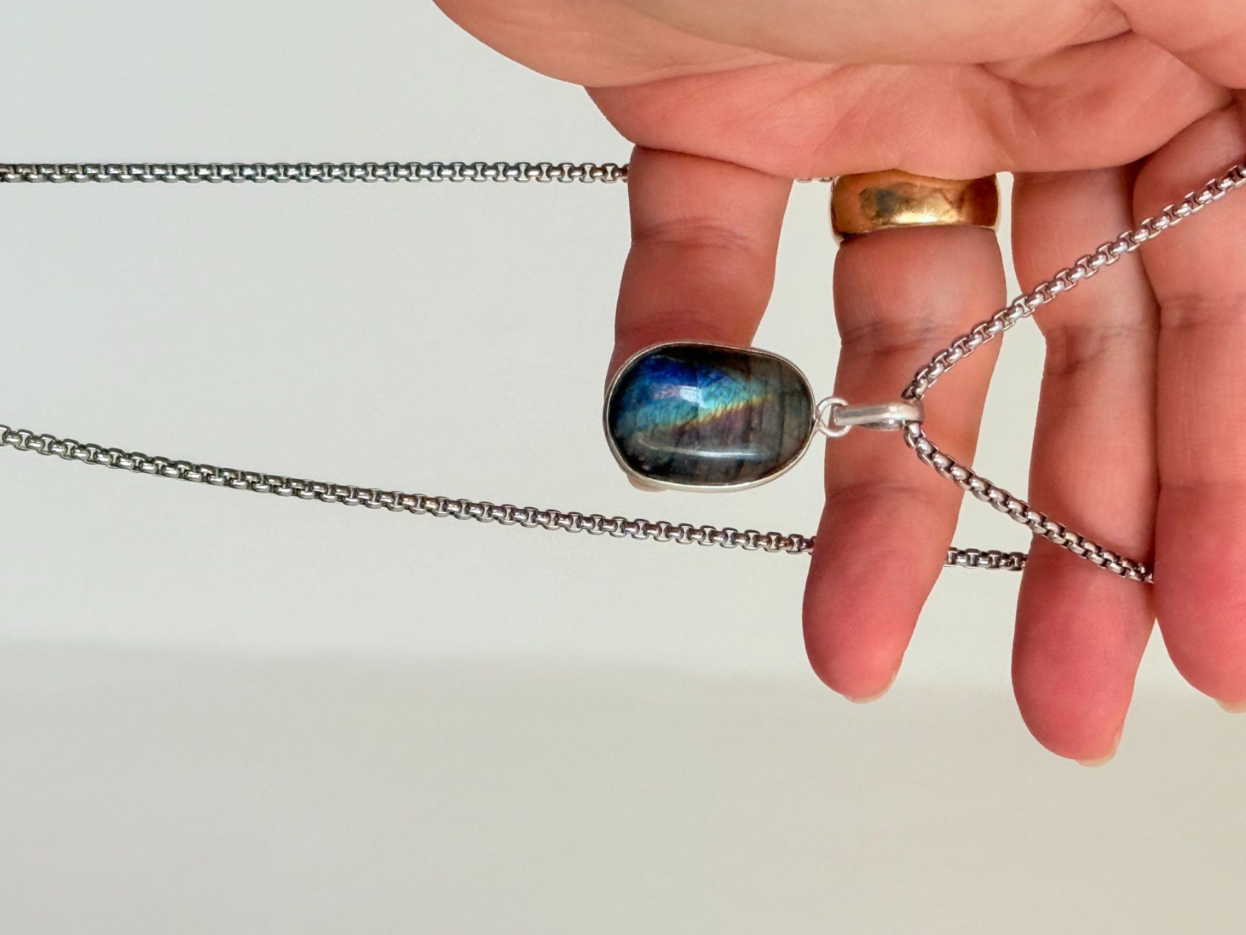 Catenine: Labradorite necklace – Nuovo e nell'imballaggio originale da Genève venduto da AGBERG 3