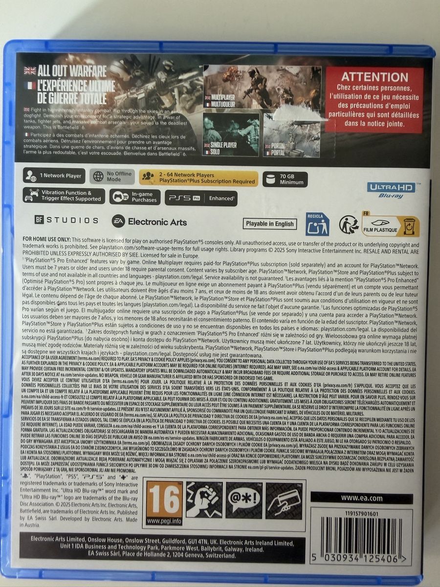 Sony Giochi: Battlefield 6 – Usato da Bern venduto da thecrow03 1