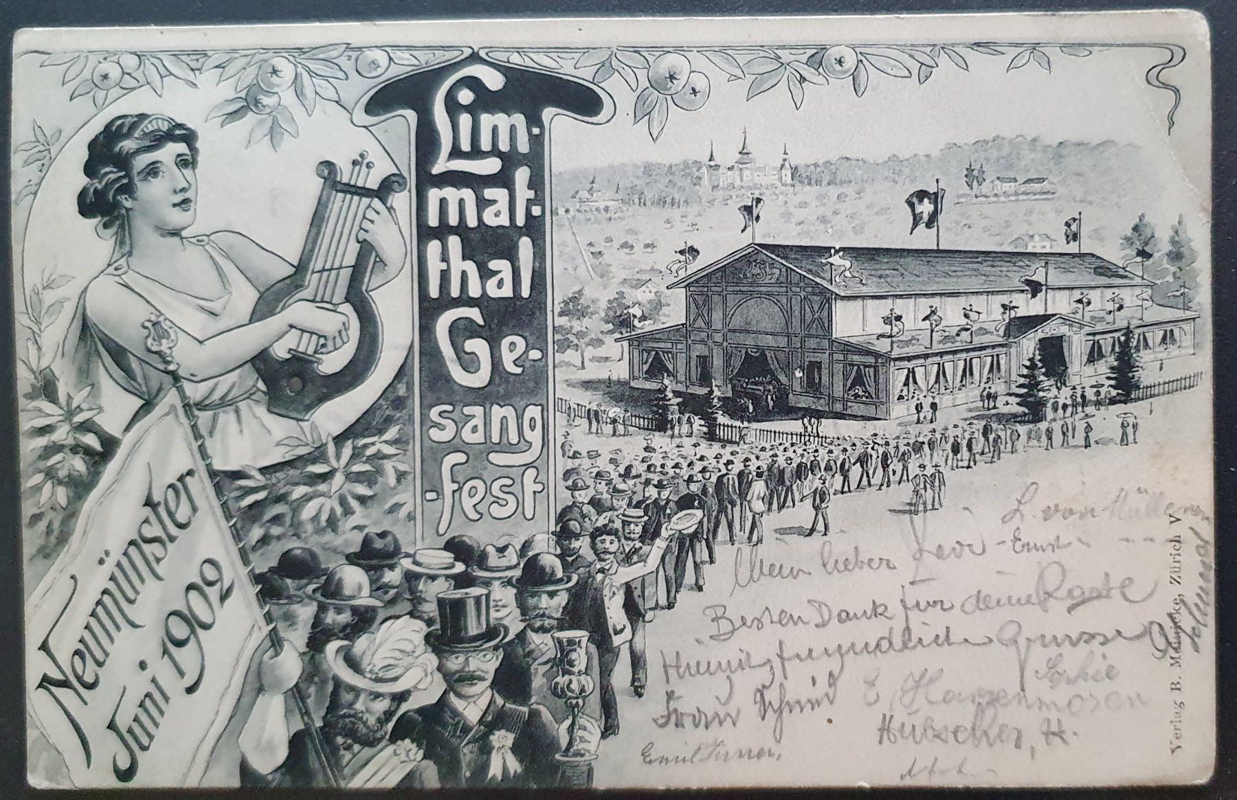 Ansichtskarten: Limmatthal Gesangfest 1902 - TOP – Gebraucht aus Kreuzlingen von Rschweiz1