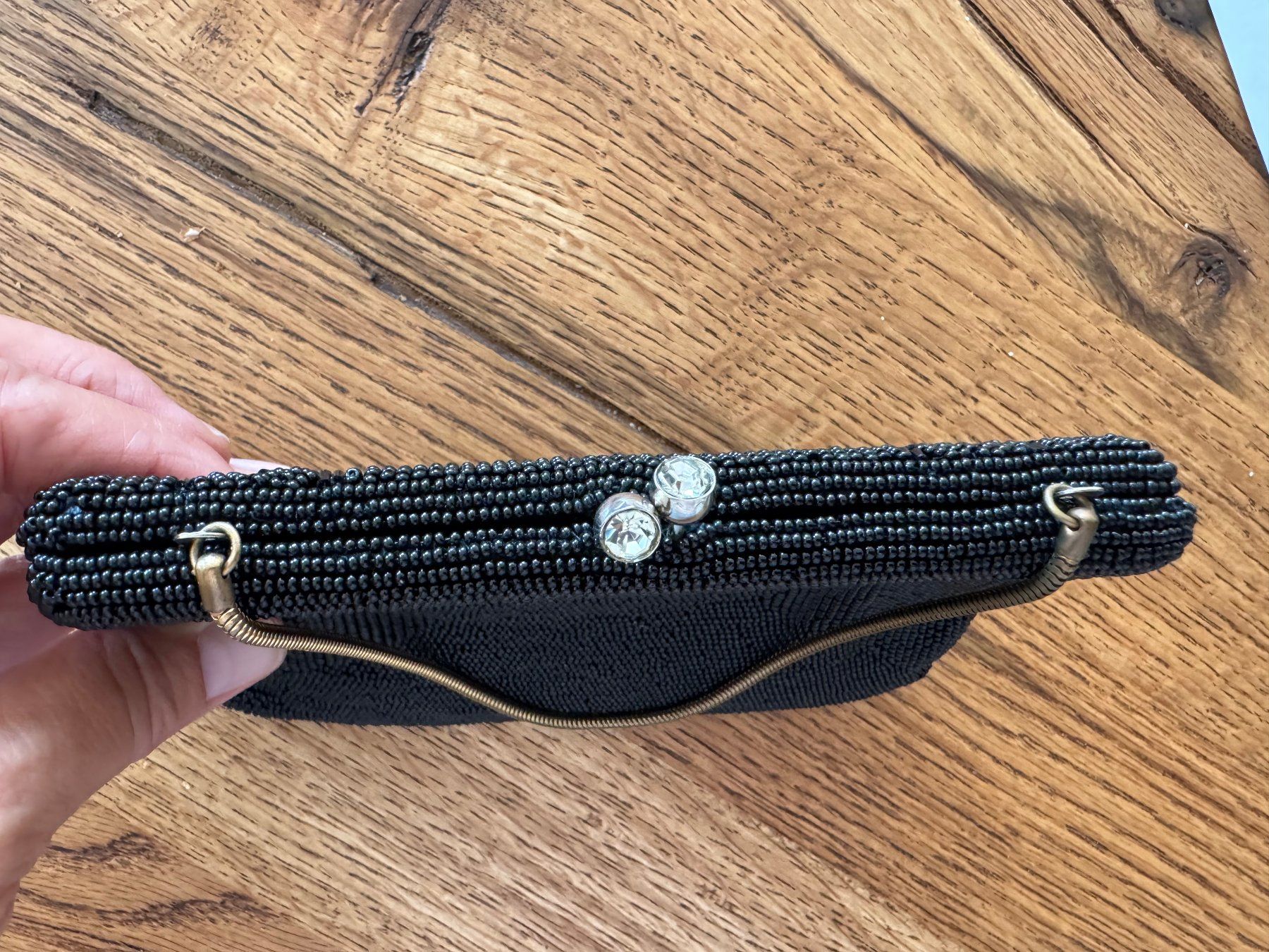 Borse da donna: Abendhandtasche Damen Schwarz mit kleinen Perlen – Usato da Oberrohrdorf venduto da ker_5h67 3
