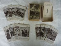 Quartett-Spiel, Die Schweiz,47 Karten, eine Karte fehlt, alt