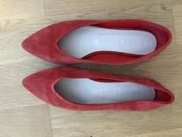 Bimba y Lola Ballerinas rot Wildleder Grösse 39