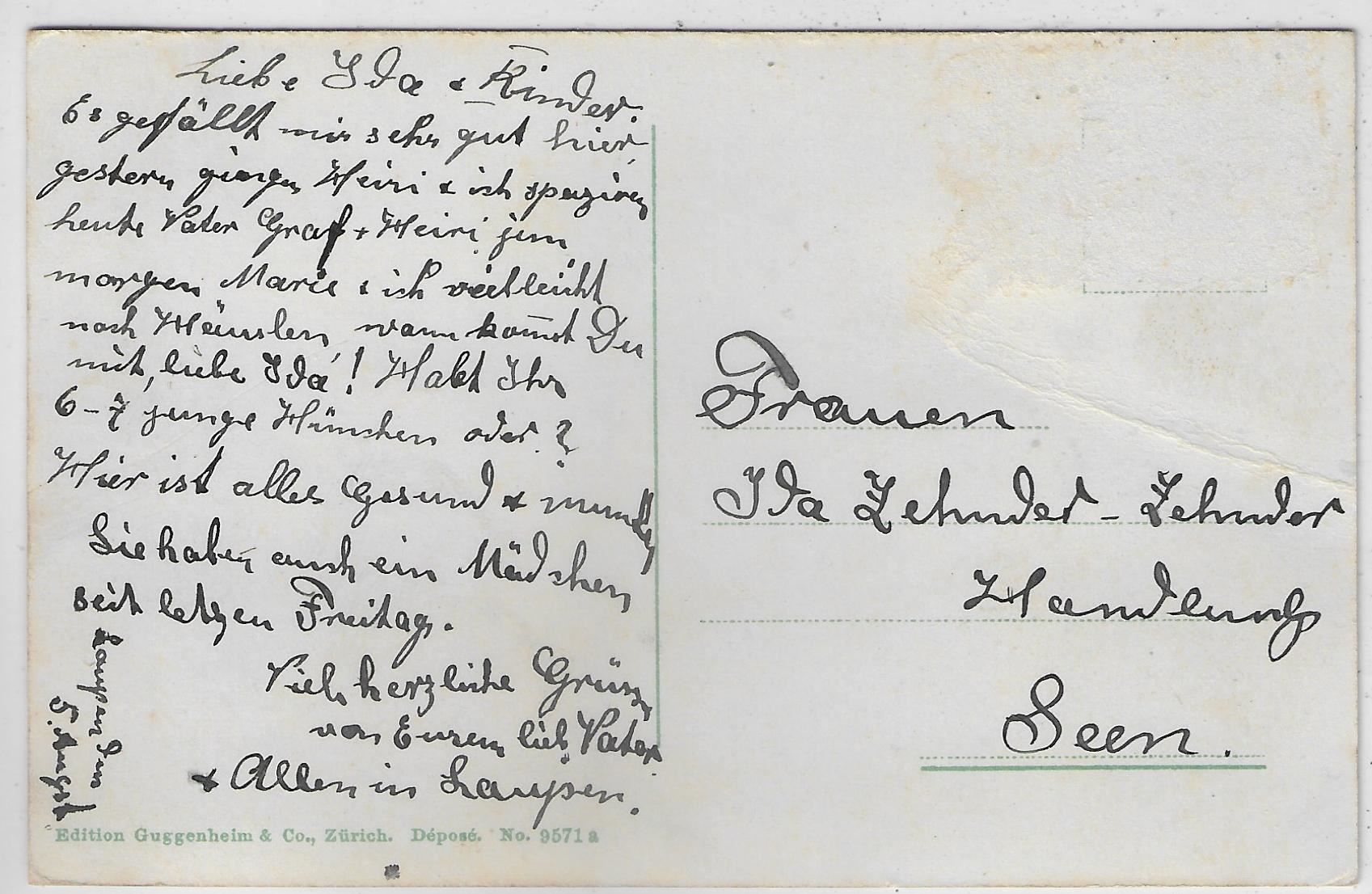 Cartoline postali: Laupen ZH - Generalansicht - Litho – Usato da Ettingen venduto da Kartenplanet 1