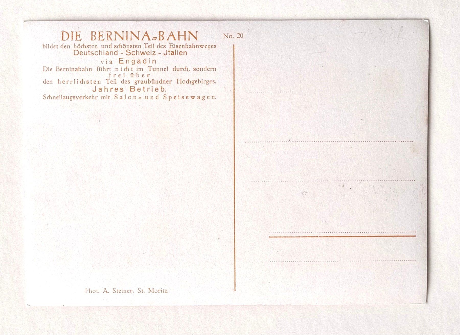 Cartes postales: Berninabahn - Mitropa Salon-Speisewagen - RhB – D'occasion à Rothrist par RROENK 1