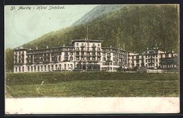 AK St. Moritz, Hotel Stahlbad, 1906
