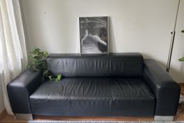 chic vintage real leather sofa