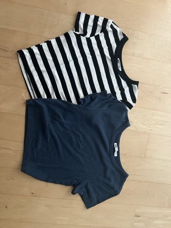 Zwei Zara T-Shirts gestreift und blau wie neu Gr. S