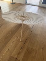 Sonnenschirm asiatischer Stil weiss neuwertig