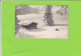 Alphütte, Person im Schnee--1916 ab St. Gallen