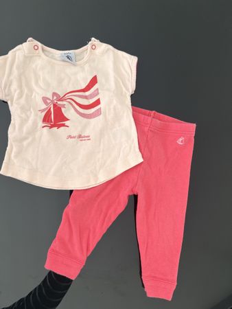 Petit Bateau ensemble bébé fille, taille 68