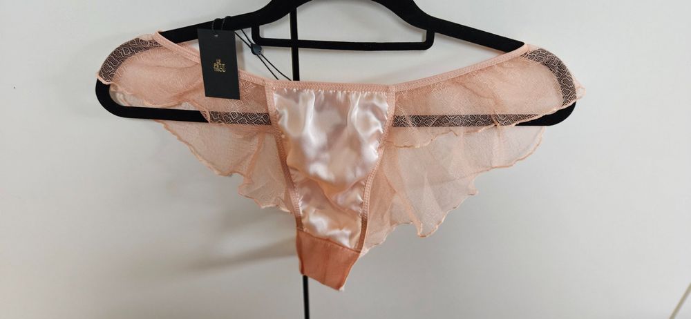 STRING STRING SLIP G-string soie glacée taille basse neuf pour confort