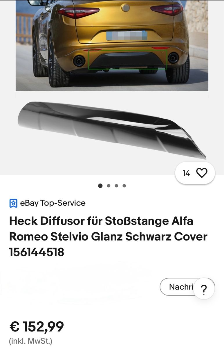 Diffusori di oli essenziali: Diffusor Alfa Romeo Stelvio  – Usato da Merenschwand venduto da Lupa016