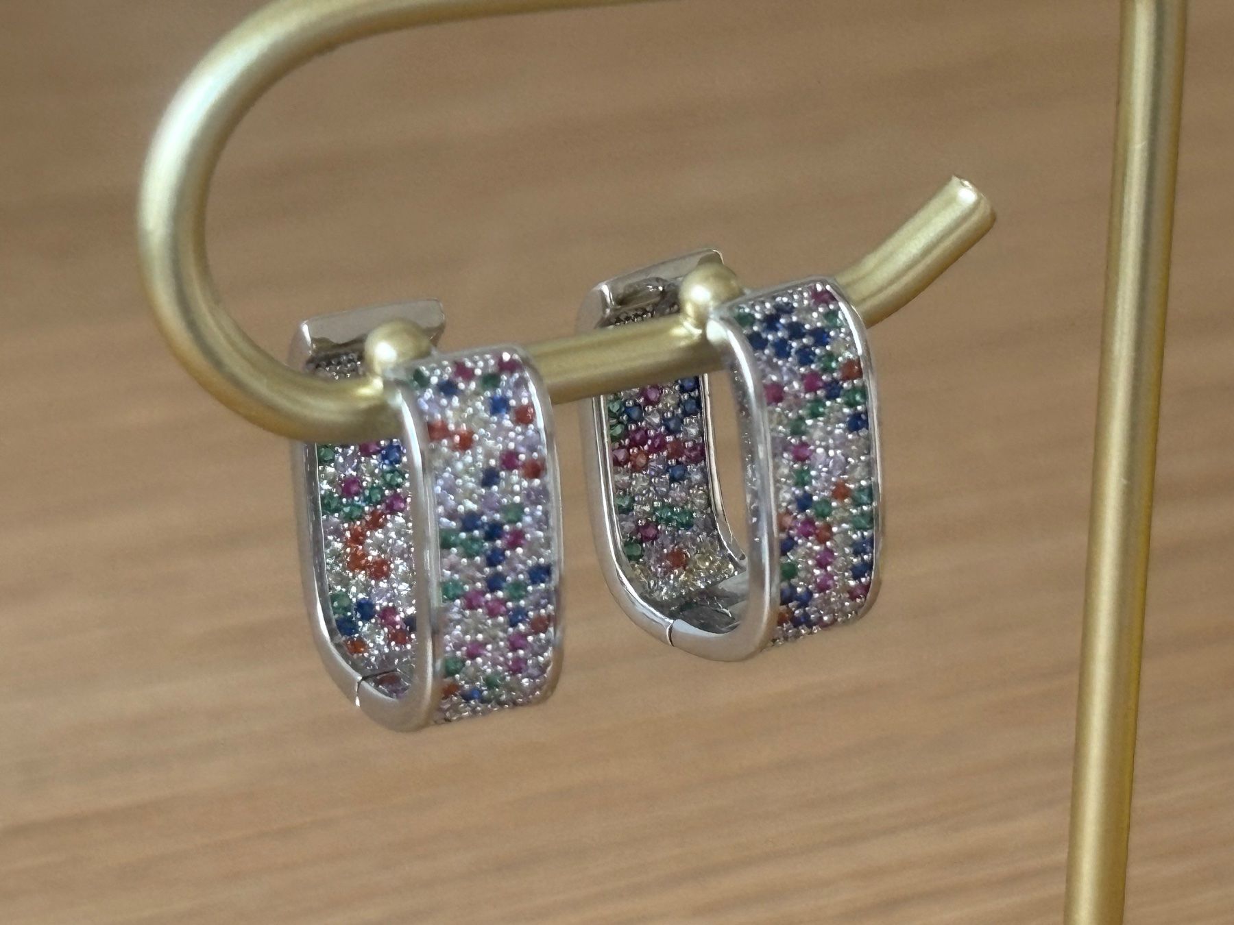 Orecchini pendenti & Orecchini a lobo: Luxus EleganteOhrstecker Ohrschmuck Multicolore Farbe:Silber – Nuovo (secondo la descrizione) da Biel-Bienne venduto da Roserosse13 1