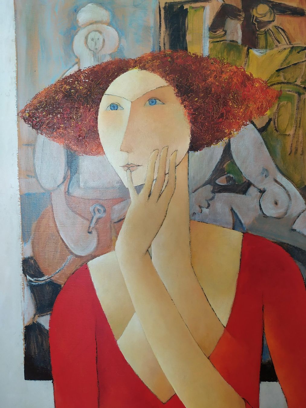 Dipinti: Tableau "A l'expo Picasso" de Collandre – Usato da Genève venduto da njia 2