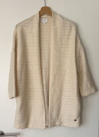 OPUS Cardigan Gr. S Damen GINKA STRUCTURED Beige Woll-Mix 