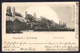 AK Rapperswil, Neue Promenade, 1901