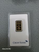 5g Credit Suisse Goldbarren, Feingold 999.9 Top Zustand