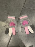 Süsse Kinderhandschuhe, 4-6 Jahre Grau/Pink