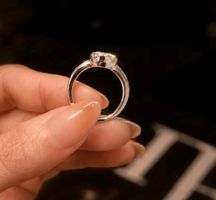 Bague argent avec diamant de moissanite de 3 ct certifié GRA