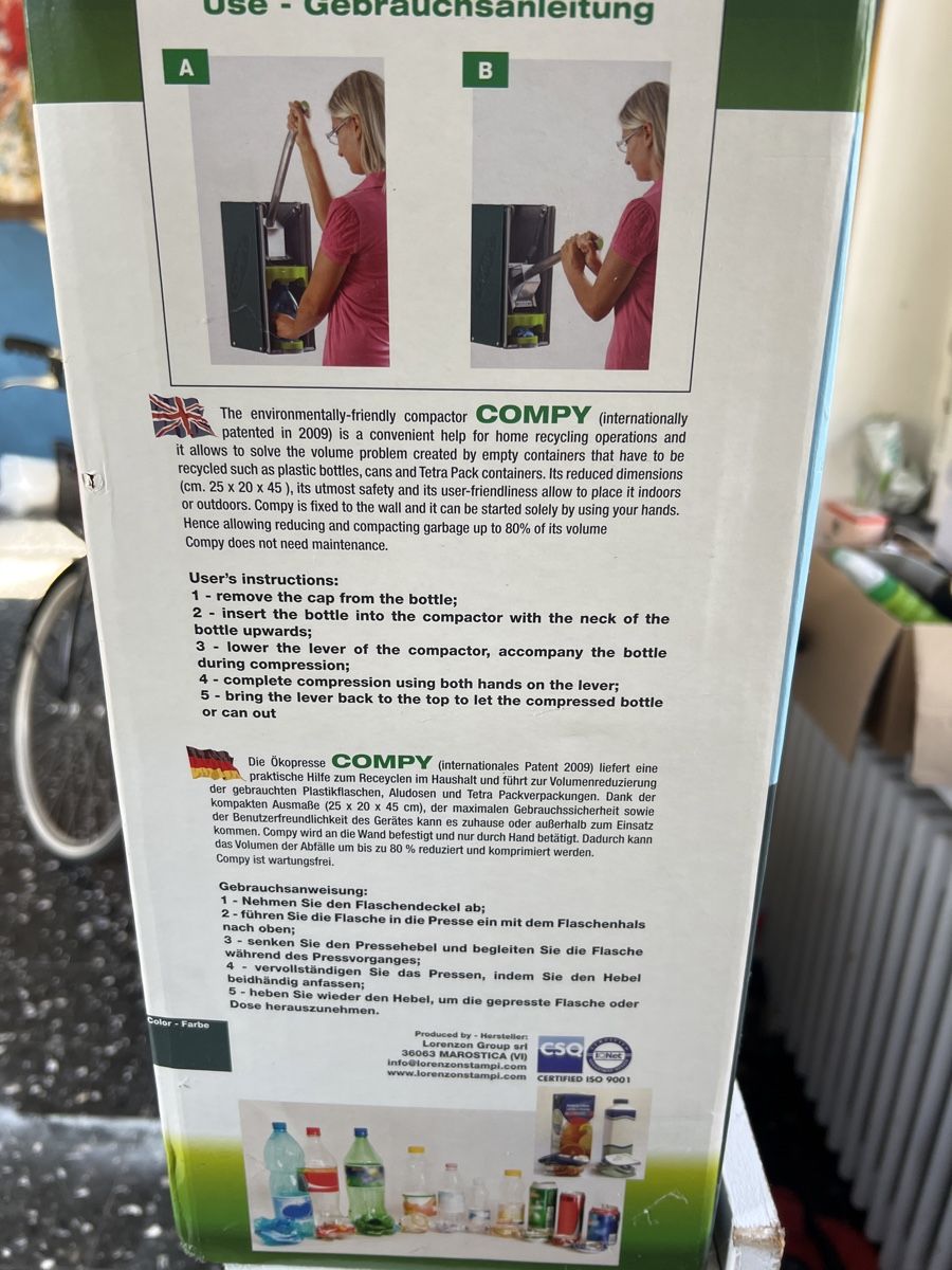 Condor Compressori: Compattatore bottiglie e lattine – Nuovo (secondo la descrizione) da Bissone venduto da lud_zw5m 3