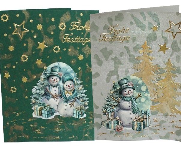 Karten: Karte Schneemann "Frohe Festtage" – Neu (gemäss Beschreibung) aus Schlatt TG von glueckwunschkarte.22
