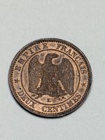 Pièce 2 centimes Napoléon III Empire Français 1853 K