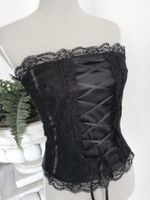 Gothic Corsage Satin m. Spitze Gr S