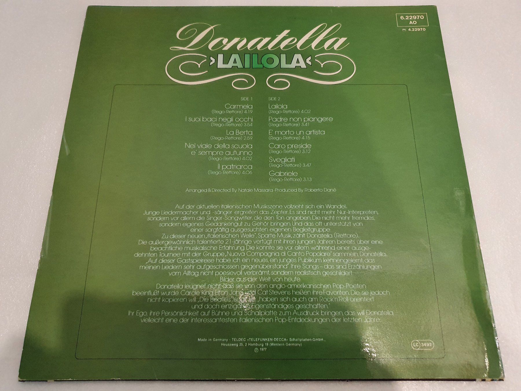 Dischi in vinile: Donatella – Lailola – Usato da Uster venduto da Vinyl-Leidenschaft 1