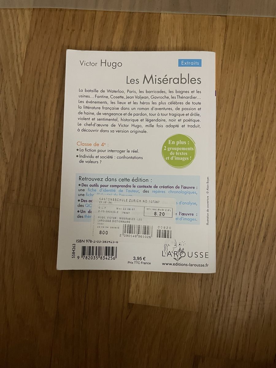 Libri: Les Misérables, Victor Hugo – Usato da Zürich venduto da estela22 1