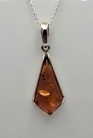 Bernstein-Anhänger (UNIKAT) | 925 Sterling Silber  Cognac