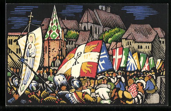 Cartoline postali: Basel, VI. Schweizer Katholikentag Augus – Usato da Berlin venduto da bartko-reher
