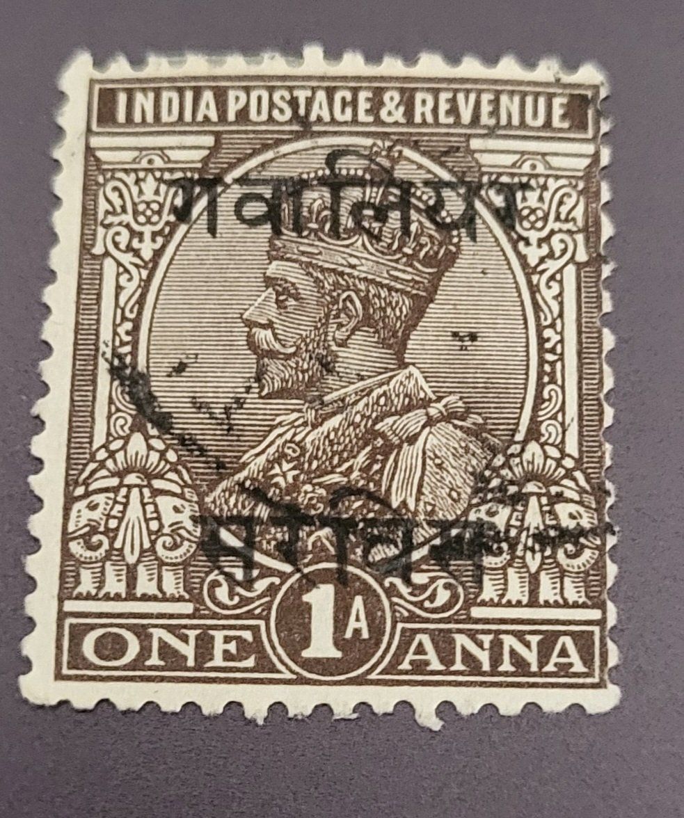 Tutti i francobolli: Indien - Gwalior Staate alte briefmarke – Usato da St Gallen venduto da Stampsalshobby