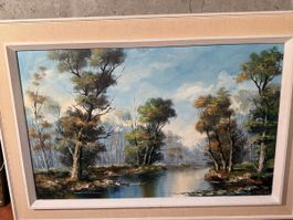 Tableau Paysage Automnal Signé Durmer,m