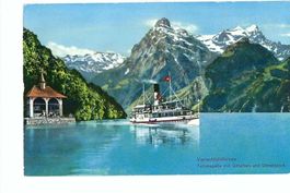 Sisikon UR,  Vierwaldstättersee Tellskapelle, Dampfschiff