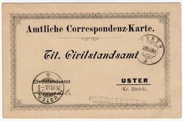 OBERGASTELS - seltener Balkenstempel auf amtlicher Postkarte