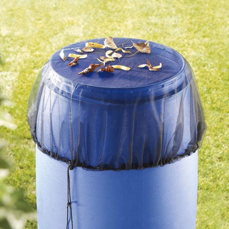 Abdeckung für Regentonne Ø80 cm Rund Netz mit Zugkordel Deck (Neu ...