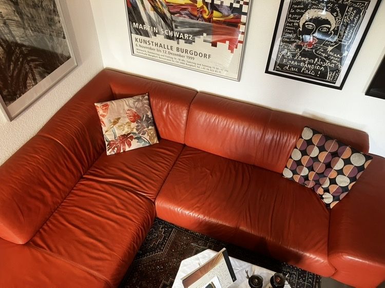 Divani: Ecksofa aus Handschuh weichem Leder – Usato da Grenchen venduto da Danimal72 5
