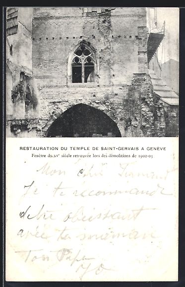 Cartoline postali: Genève, Restaurant du Temple de Saint-G – Usato da Berlin venduto da bartko-reher
