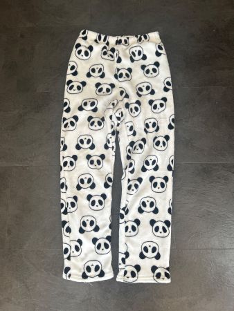 Plüsch Schlafhose weiss schwarz Panda Motiv gebraucht
