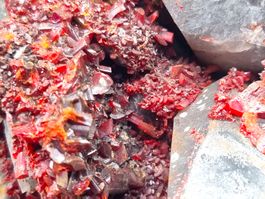 REALGAR WITH CALCITE, Hunan Province, China