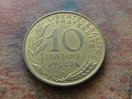 FRANCE  10 Centimes  1967