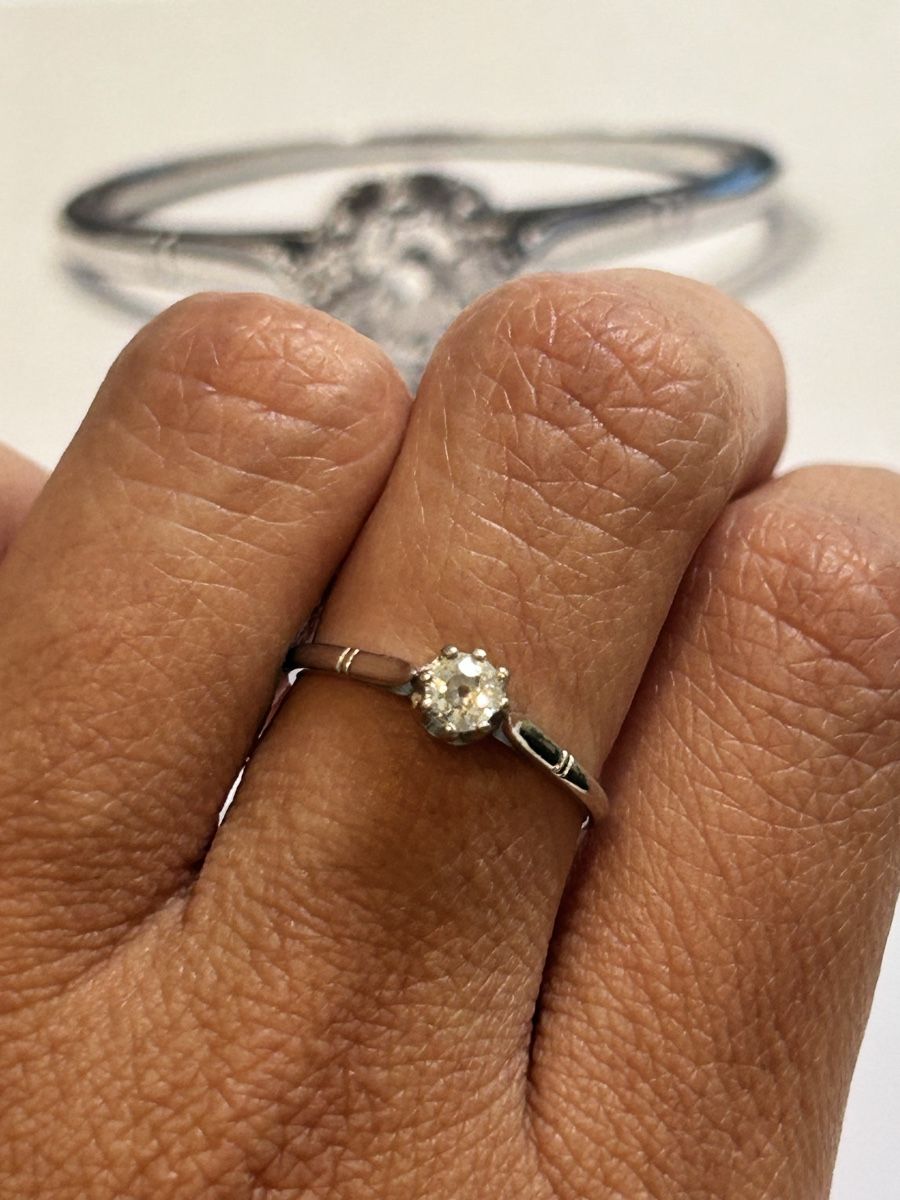 Anelli: Solitär WG mit Diamant – Nuovo (secondo la descrizione) da Ehrendingen venduto da Gintonic1991 3