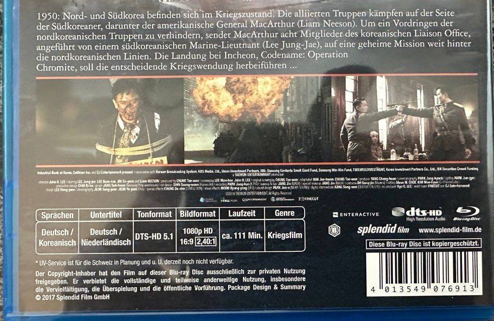 Tutti i DVDs: Operation Chromite - Blu-ray Top Zustand – Usato da Beringen venduto da Mantafisch1 2
