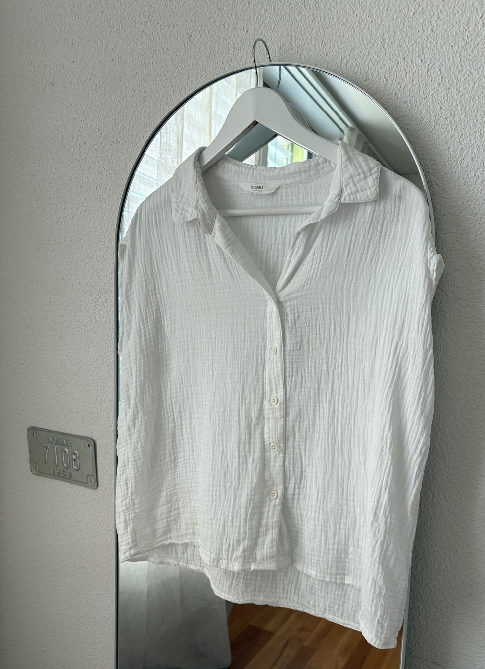 Camicette: Musselin Bluse weiss – Usato da Frauenfeld venduto da alexa_6408